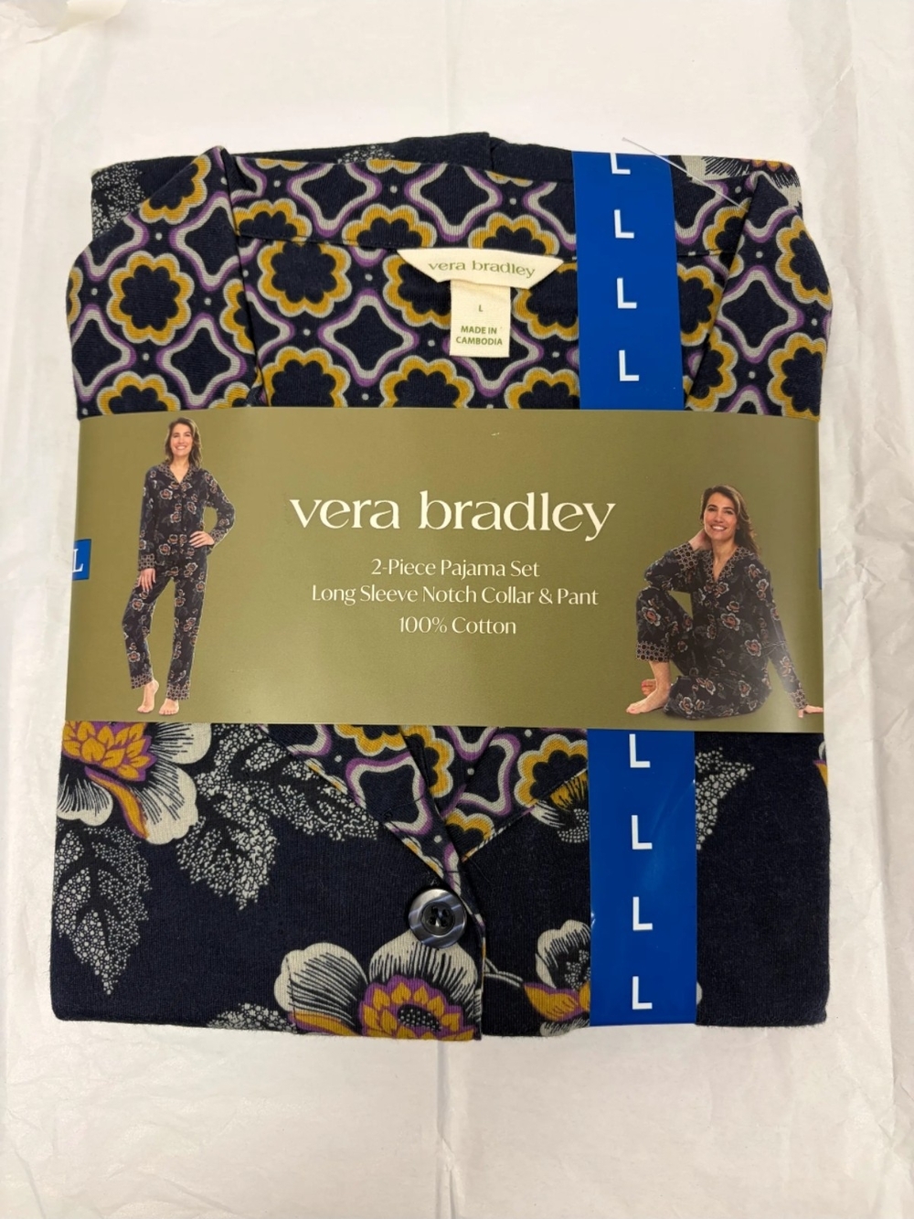 Vera Bradley Pajama Set Size Large #857